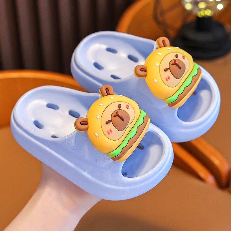 Kapibala Summer Children's Water Drainage Sandals Non-Slip Parent-Child Boys and Girls Bathroom Shower Breathable Kids Sandals