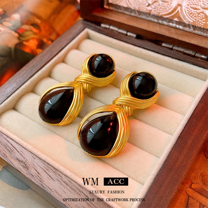 Vintage Earrings Fashion Versatile Ear Jewelry Niche Light Luxury High-end Accessories