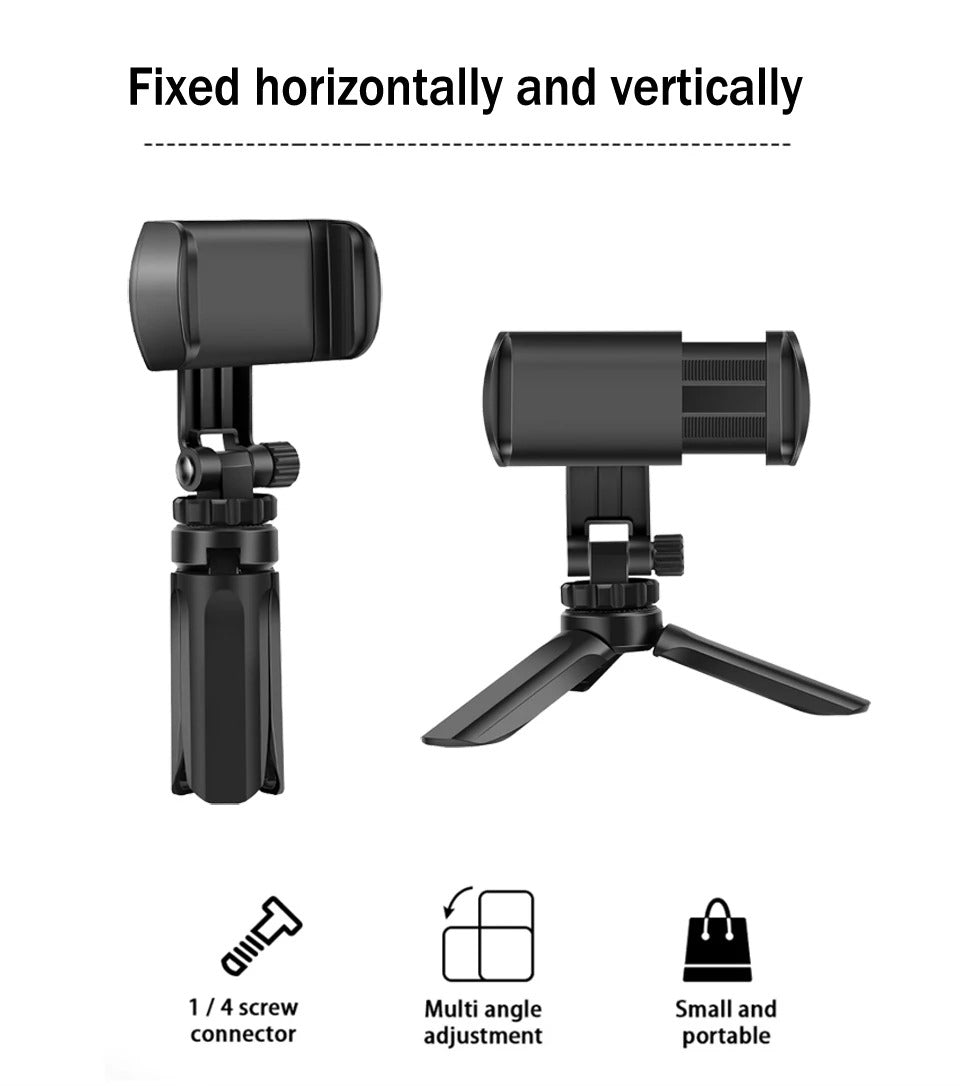 Phone Holder Portable Tripod Foldable Desktop Mobile Phone Stand Rotatable Selfie Holding Live Video Camera Stabilizer Bracke
