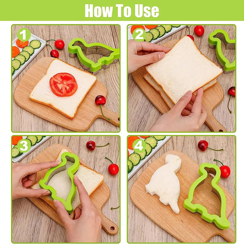 Sandwich Cutters DIY Cookie Shapes Embosser Food Molds Makers Girls For Children Kids Bread Toast Lunch Bento Box Kitchen Tools