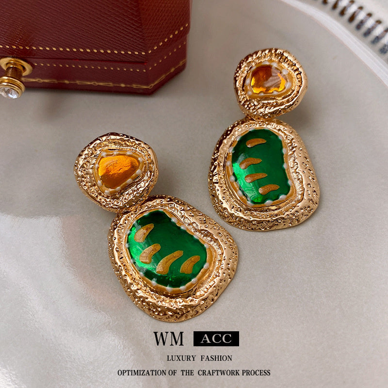 Vintage Earrings Fashion Versatile Ear Jewelry Niche Light Luxury High-end Accessories