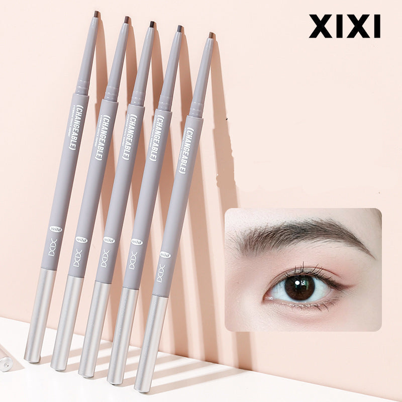 Makeup Xixi 3D Contour Mist Eyebrow Pencil Natural Color Definition Waterproof Smudge-proof Dual-ended Eyebrow Pencil