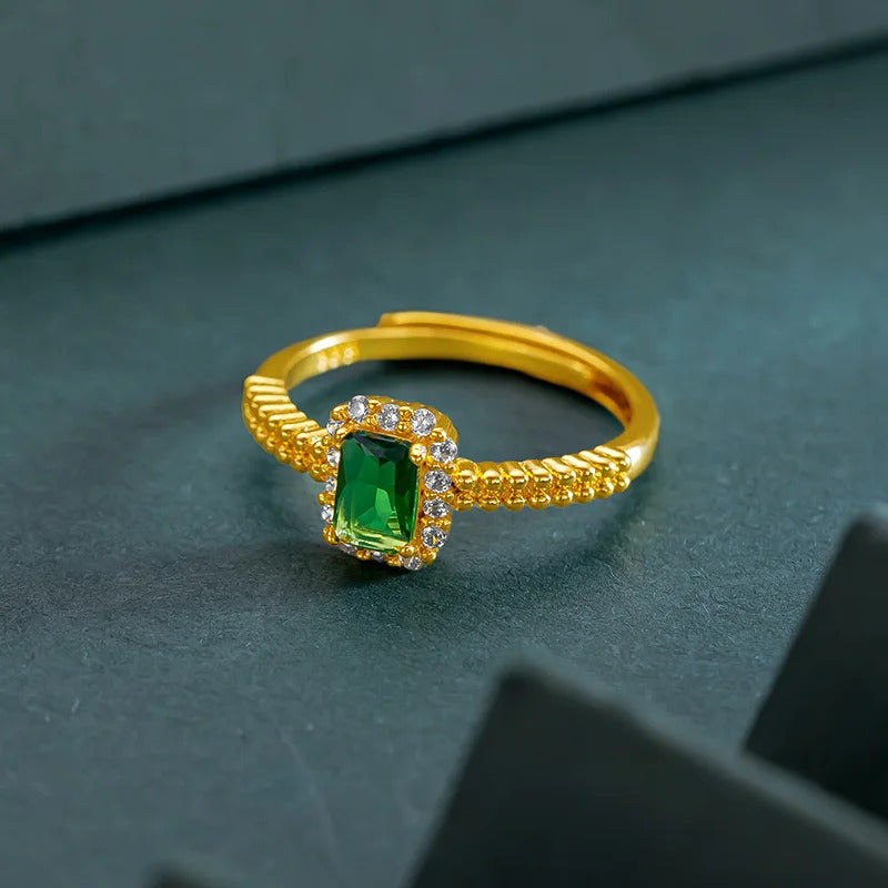 9999 24K  real gold store, same gold women's ring, beautiful moissanite jewelry