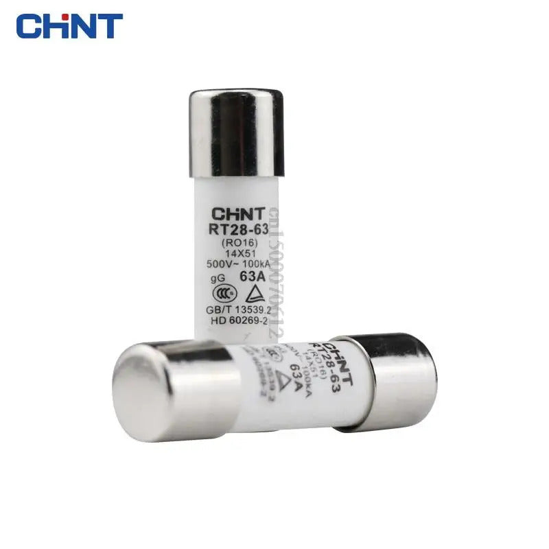 CHINT RT28-32 (RO15) 10X38 RT28 63 (RO16) 14X51 500V 2A 10A 16A 20A 25A 32A 40A 50A 63A Fuse Fusible Core Kit Ceramic Fuse Link