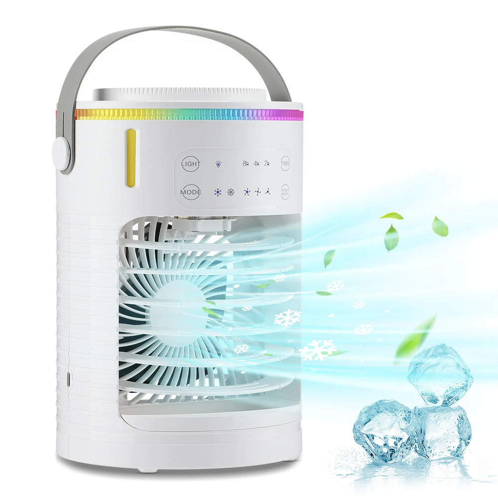 Portable Cold Air Conditioner Evaporative Air Cooler Mini Usb Table Fan Desktop Air Conditioning Fan Humidifier for Home Room