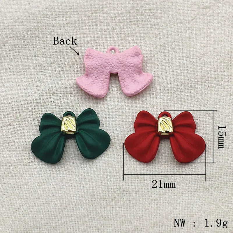 New Arrival! 21x15mm 100pcs Zinc Alloy Pendants Ribbon/Bows Charm For HandMade Jewelry Bracelet/Necklace/Earring DIY Parts