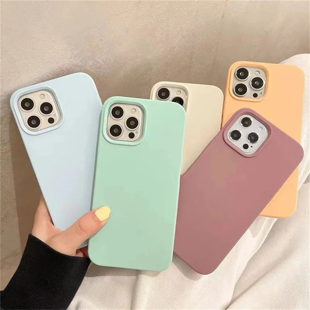Luxury Original Liquid Silicone Case For iPhone 13 14 15 16 Pro Max phone Cases For iPhone 11 12 14 15 16 Plus Full Logo Cover