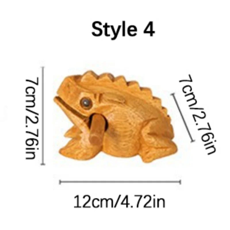1pc Wooden Frog Guiro Rasp,Handcrafted Wooden Frog Musical Instrument,African Wooden Frog Rasp Musical Instrument for Adults
