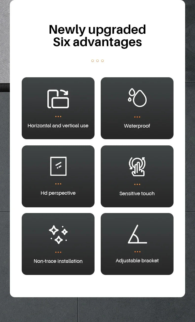 New Rotation Waterproof Bathroom Phone Wall Mount Holder Adjustable Shower Phone Case Stick on Wall Bathroom Toilet Phone Holder