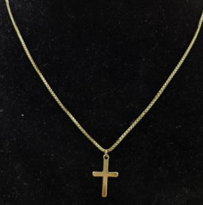 Amazon TK Hot-Selling OT Buckle Square Cross Necklace for Women Copper Plated 14K Gold Paperclip Necklace Yiwu In Stock