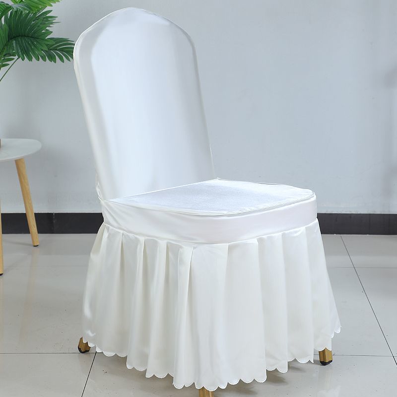 Hotel Restaurant Banquet Chair Cover Dining Chair Seat Stool Bench Wooden Chair Universal Chair Cover with Bowknot