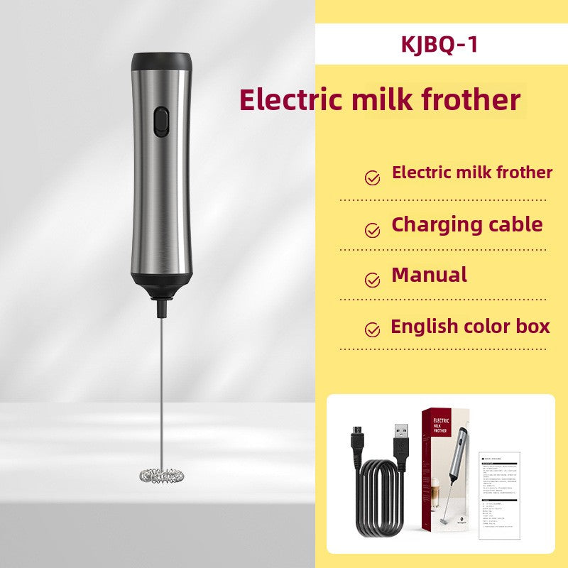Amazon Electric Milk Beater New Stainless Steel Coffee Cream Electric Milk Beater Egg Beater Portable Blender