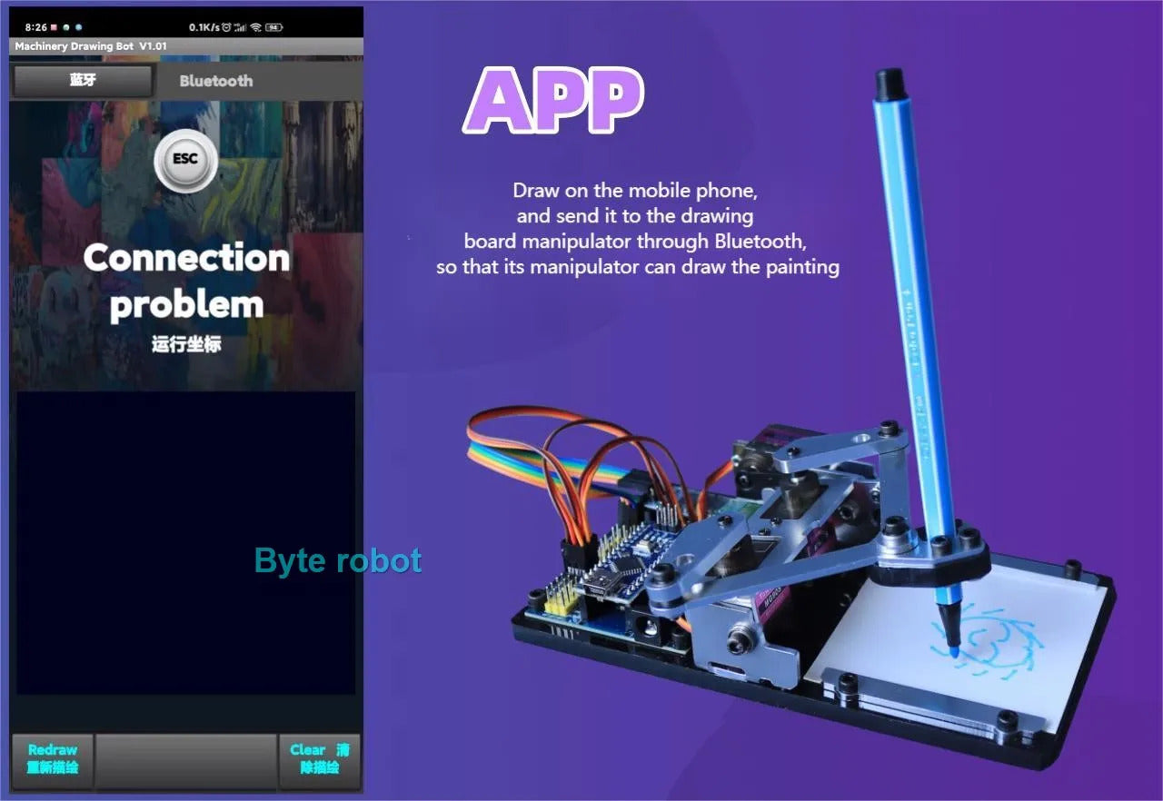 XY Plotter Robot Arm with MG90 APP Drawing Sketchboard Manipulator For Arduino Robot DIY Kit NANO Programmable Robot Starter Kit