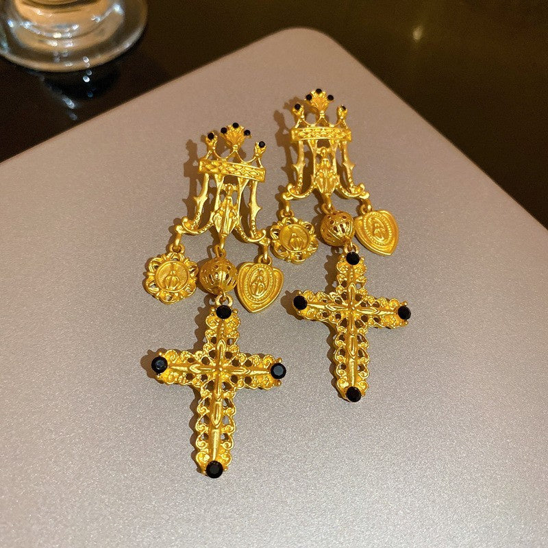 Vintage Earrings Fashion Versatile Ear Jewelry Niche Light Luxury High-end Accessories