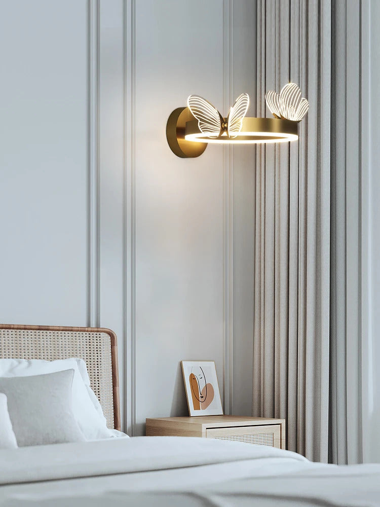 Butterfly LED Wall Lamp Indoor Lighting For Home Living Room Decoration Bedroom LED Night Lights Bedside Lamps