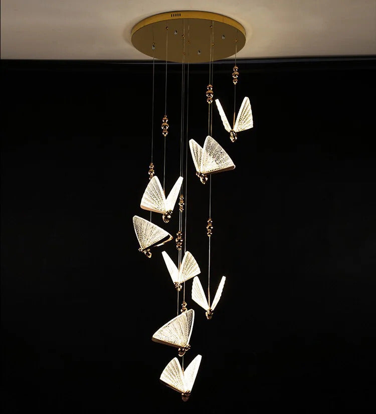 Butterfly Led Pendant Lights Nordic Hanging Lamp Indoor Lighting For Bedside Living Dining Room Kitchen pendente iluminação