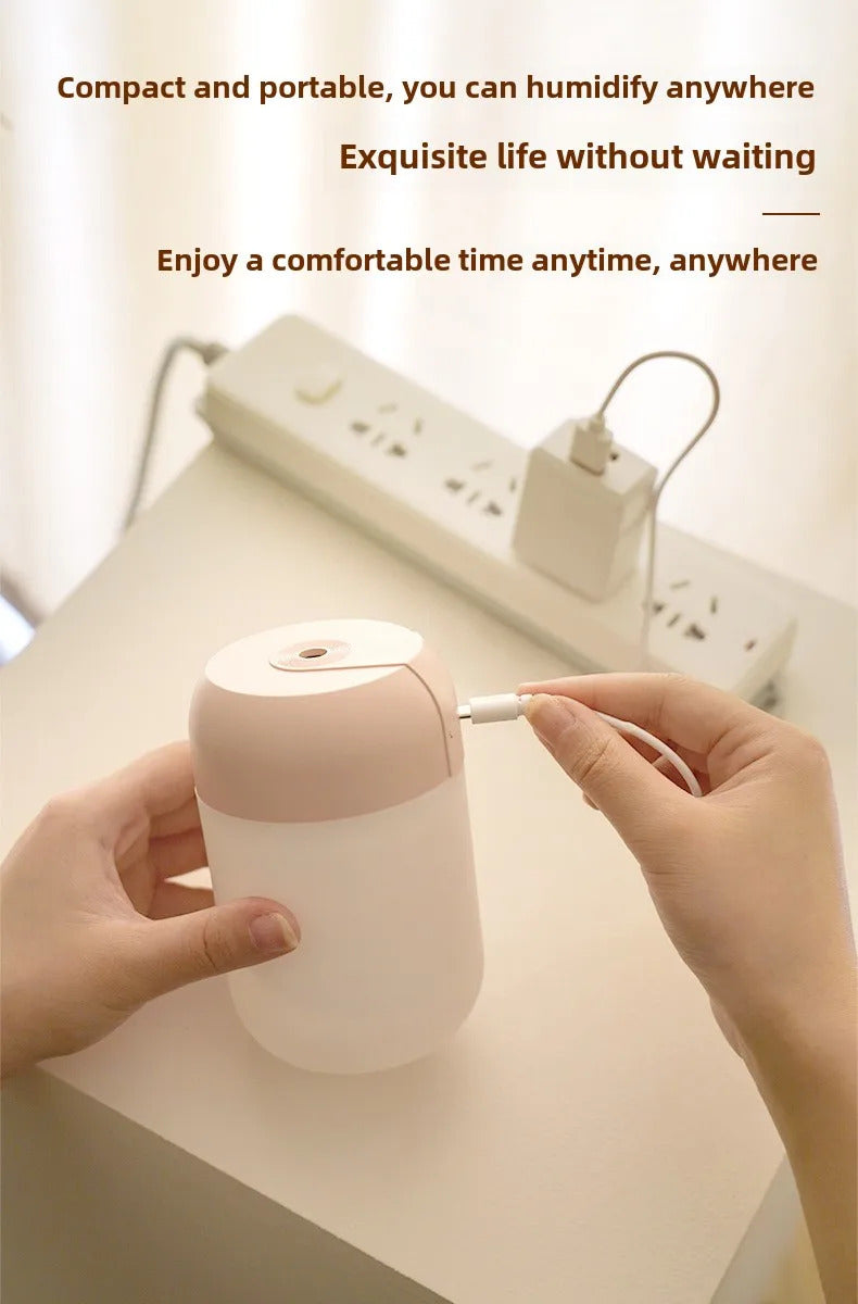 300ml Portable Air Humidifier Aroma Oil Humidificador for Home Car USB Cool Mist Sprayer with Colorful Soft Night Light Purifier