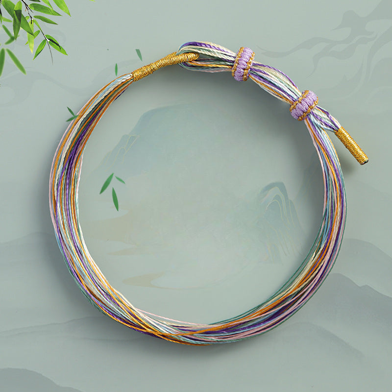 Colorful Rope Red Rope Bracelet Finished Dragon Boat Festival Thousand Threads Rope Colorful Thread