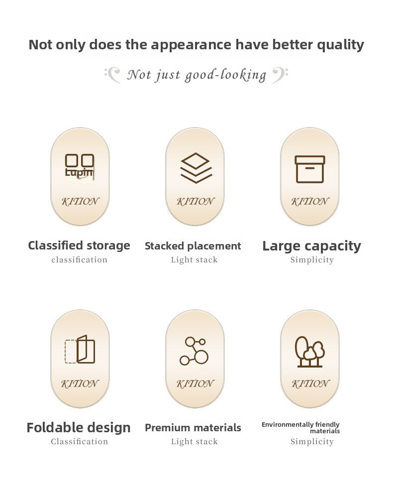 Drawer Style Wardrobe Storage Box Household Fabrics Clothes Pants without Lid Storage Cotton and Linen Storage Storage Basket Box