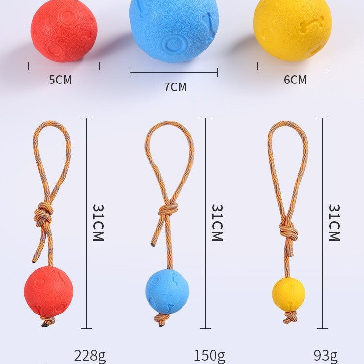Dog Biting Molars Relieving Stuffy Ball Bite-Resistant Solid Elastic Dog Toy Training Ball TPR Throwing Toy Ball