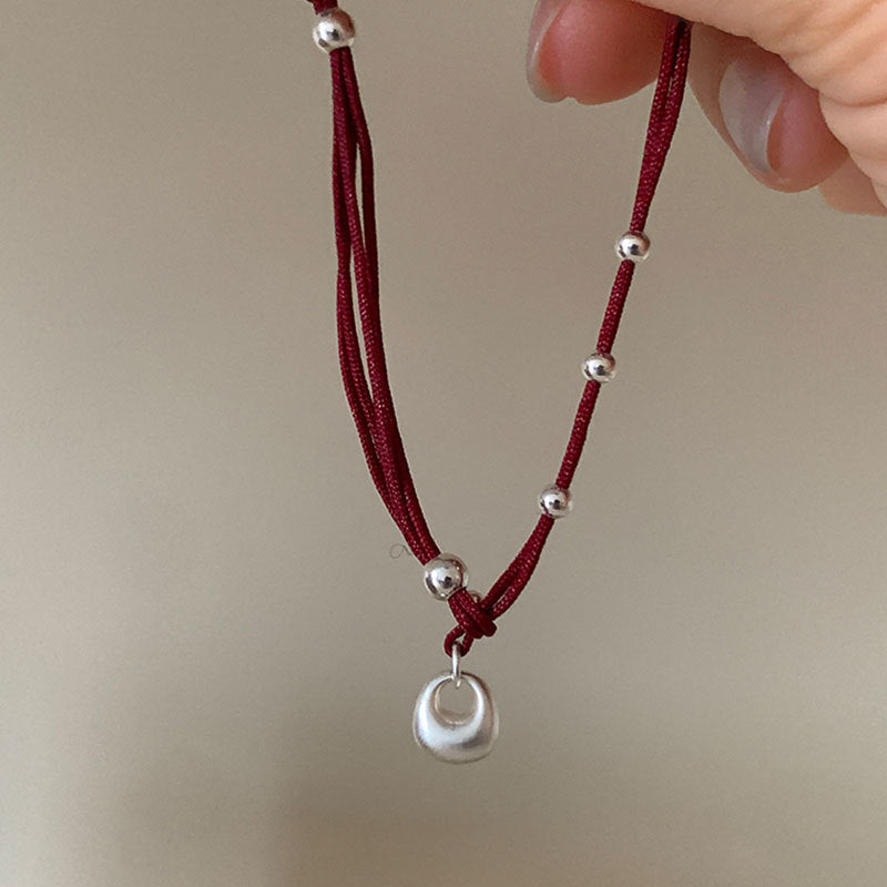 Xiaofutuo Red String Woven Bracelet for Women New Chinese Style Light Luxury Retro Hand Ring Jewelry