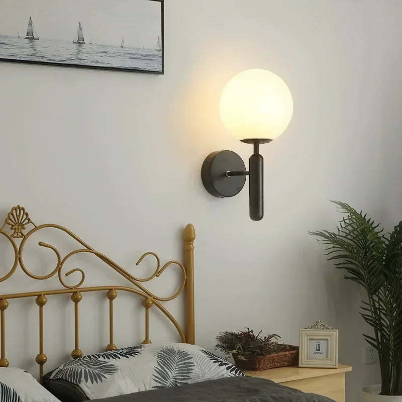 Nordic Style Wall Lamp Living Room Bedroom Bedside Lamp Modern Simple Creative TV Background Wall Corridor Corridor Wall Lamp