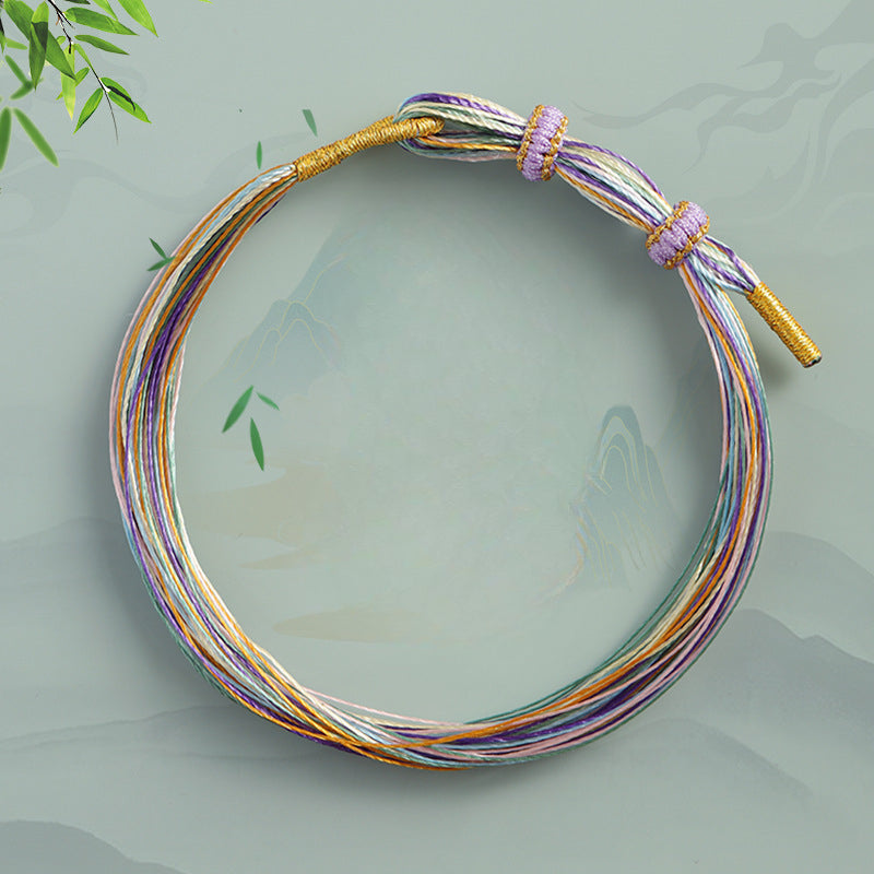 Colorful Rope Red Rope Bracelet Finished Dragon Boat Festival Thousand Threads Rope Colorful Thread