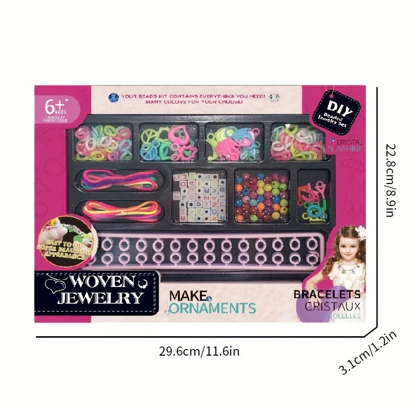 Bracelet Making Kit Including Jewelry Beads  Chains Colorful Charm Beads Pendants DIY Craft For Girls, Jewelry Gift Set For Girl