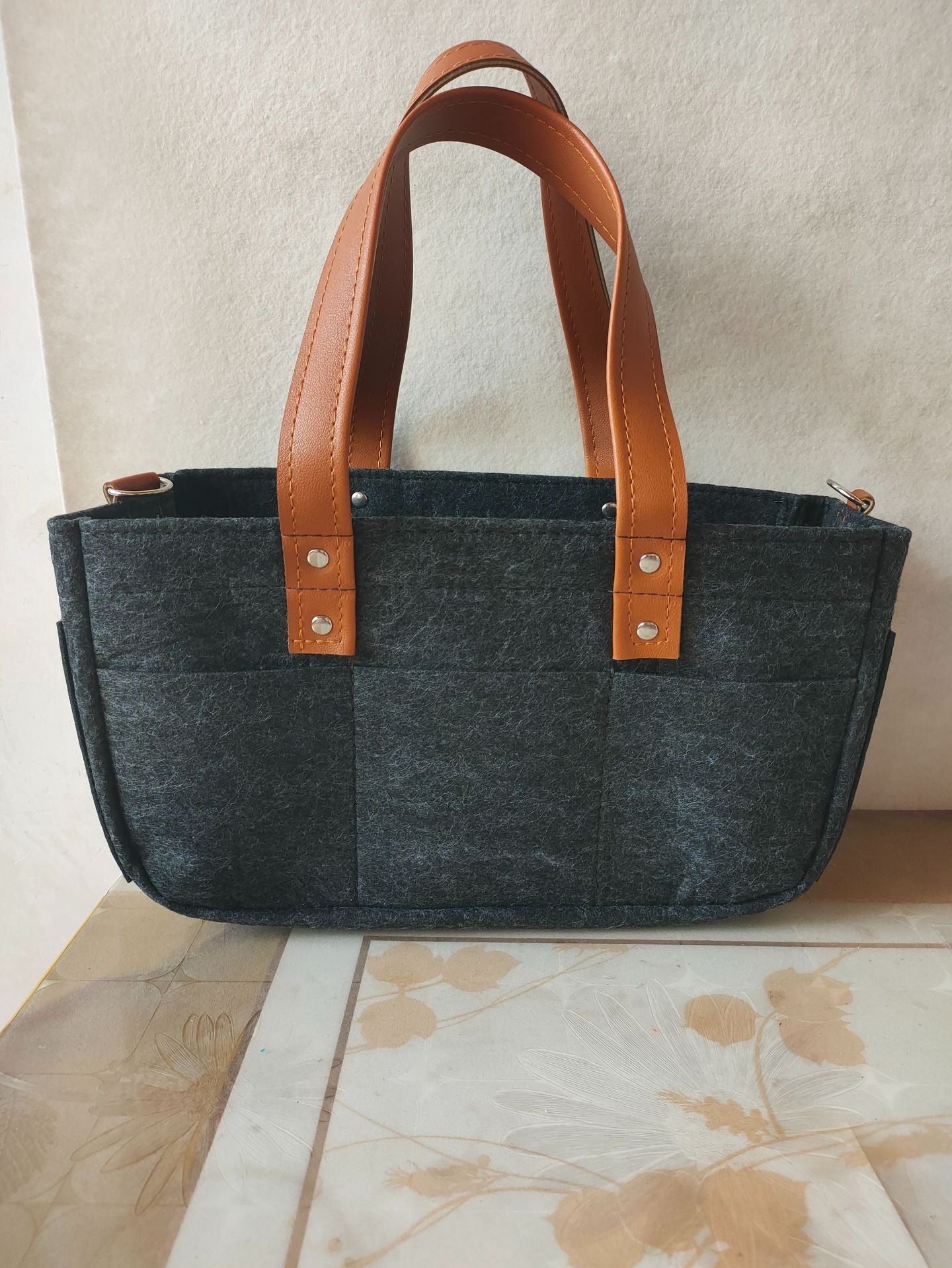 Felt Bag Cross-Border Large Capacity Maternal and Child Supplies Storage Bag Foldable Handbag for Going out Felt Baby Diapers Bag