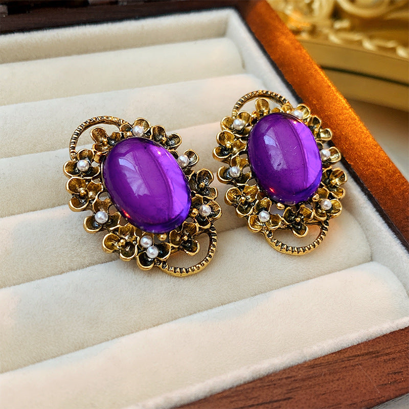 Vintage Earrings Fashion Versatile Ear Jewelry Niche Light Luxury High-end Accessories