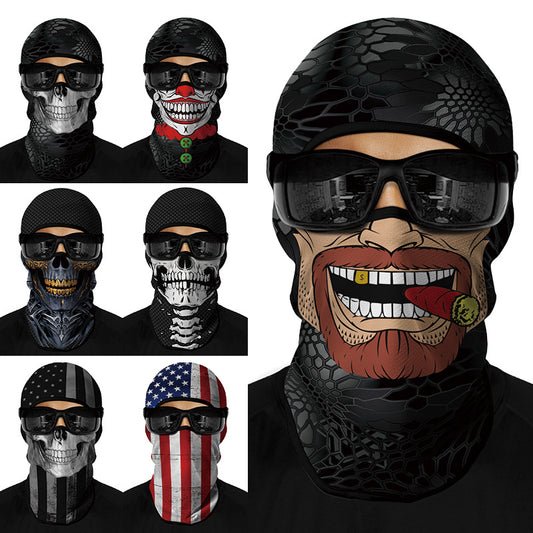 Summer Sun-Proof Headgear Men's and Women's Outdoor Motorcycle Riding Helmet Lining Headgear Fishing Funny Facekini Face Protection Face Mask