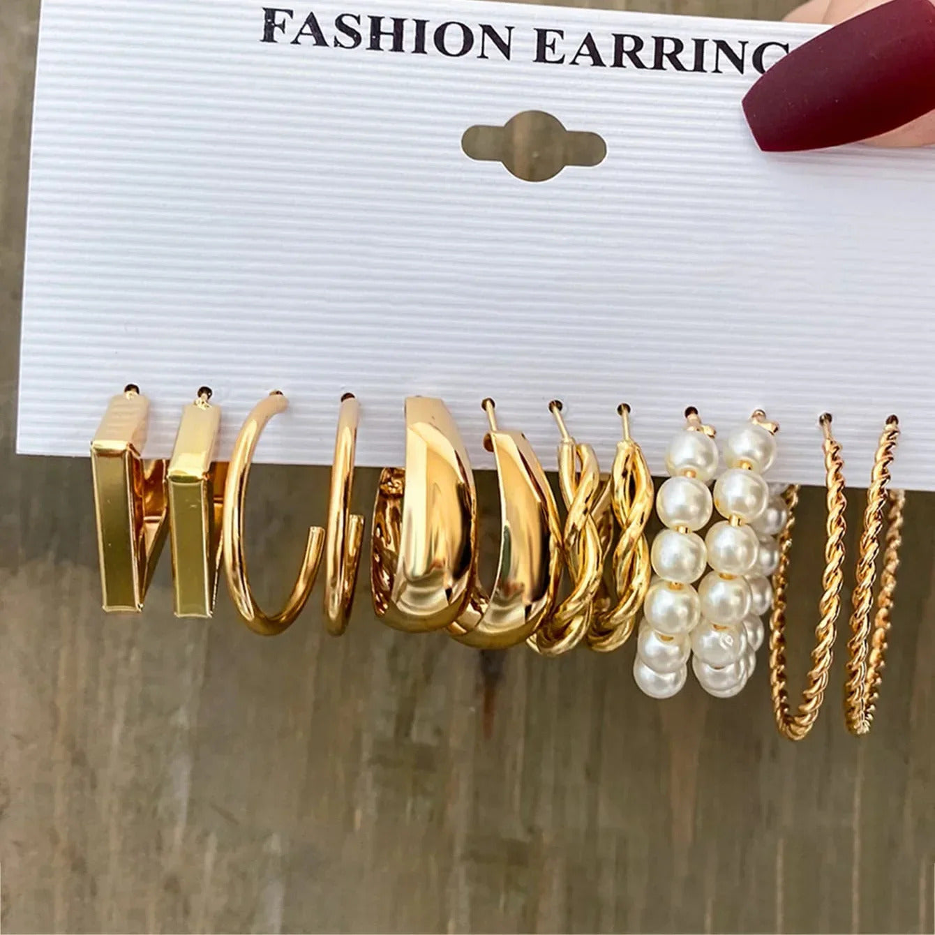 Bohemia Vintage Pearl Circle Hoop Earring Set for Women Free Shipping Heart Butterfly Drop Earring Zircon Ear Studs Jewelry