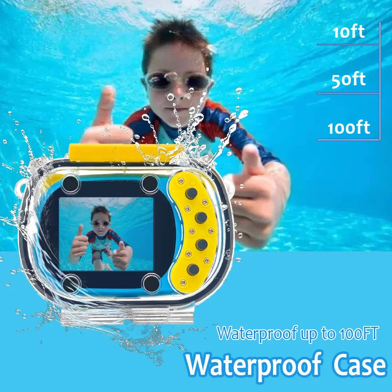 Kids Mini Waterproof Camera, Take Pictures & Record Videos & Games, Swimming & Sports USB Charge & 720P Resolution, Perfect Gift