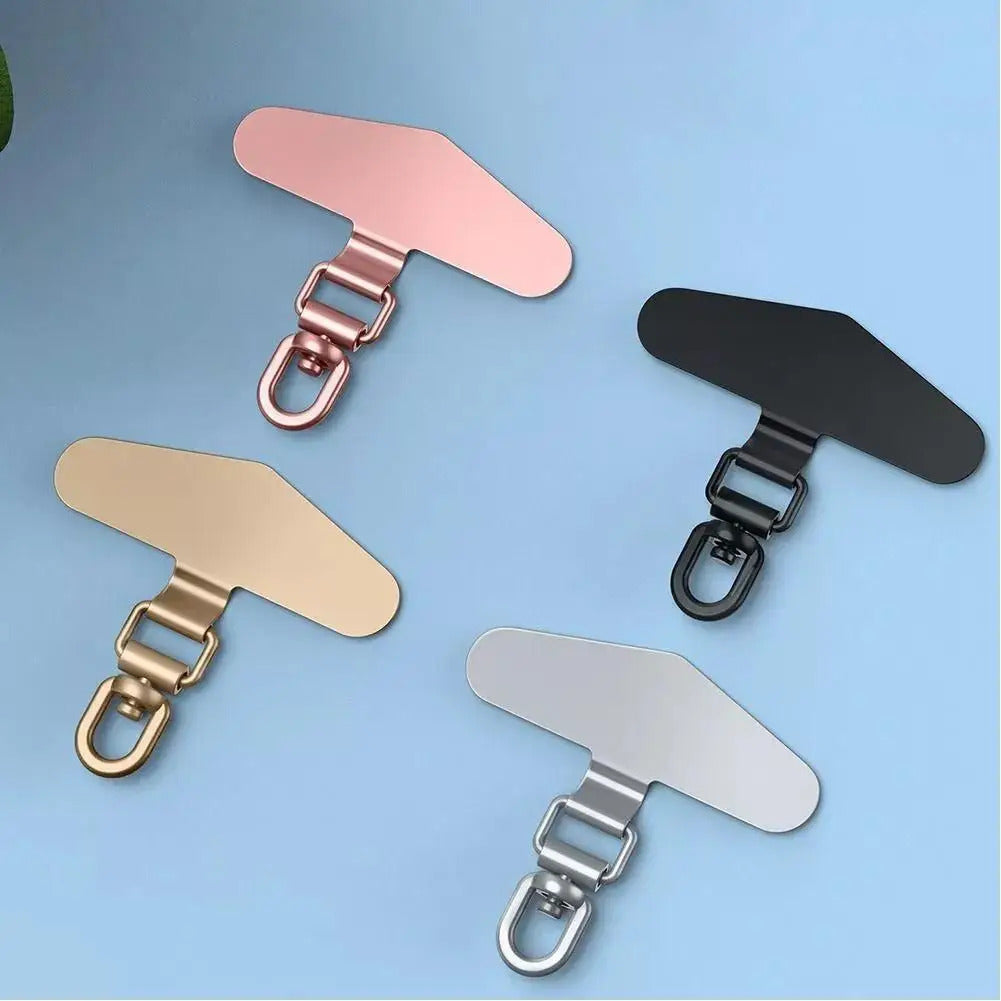 Upgrated 360 Rotatable Steel Phone Tether Tab Metal Patch Gasket Cellphone Lanyard Safety Connecter Piece New