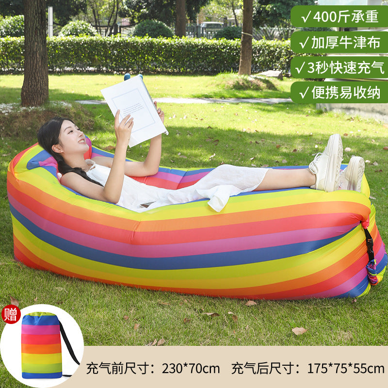 Manufacturer Pillow Style Inflatable Sofa In Stock Outdoor Portable Lazy Air Sofa Foldable Inflatable Bed Sleeping Bag