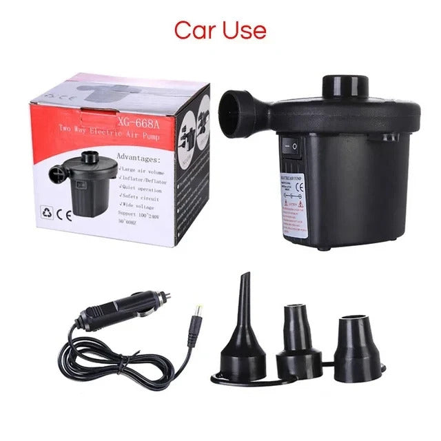 Outdoor Quick Air Pump Electric Air Cushion Camping Pump Portable Mini Air Mattress Swimming Pool Inflatable Blower Syringe