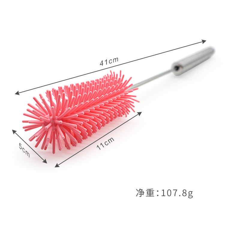Rotating Silicone Cup Brush Milk Bottle Brush Multifunctional Semi-automatic Cleaning Brush Household Press-type Rotating Cleaning Artifact