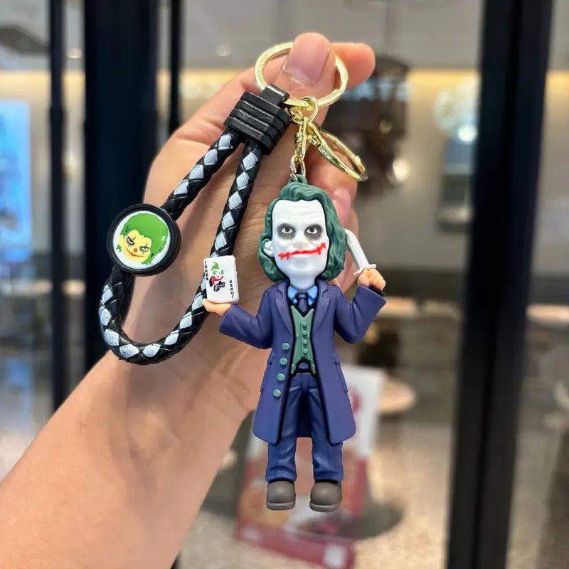Anime Cartoon Joker Model Doll Keychain Bag Key Ring Pendant Ornaments Jewelry Accessories Charm Small Gifts for Friends