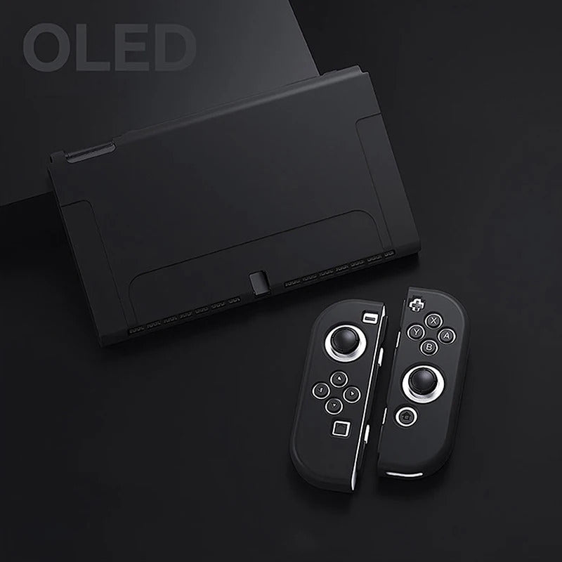Protective Case Compatible With  Switch OLED Console And Joy-Cons, Switch Can Be Inserted In Dock With Shell