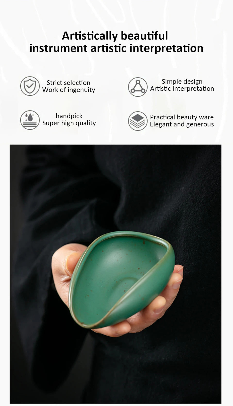 Coffee Bean Measuring Tray Ceramic Bean Dish Coffee Powder Ceramic Measuring Cup Coffee & Tea Accessories for Home Restaurant