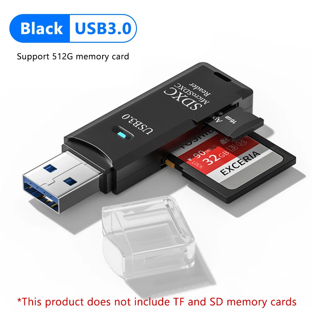 2 in 1 USB 3.0 Card Reader Micro TF sd card Reader usb adapter High Speed Cardreader TF Memory card For PC Laptop Accessories