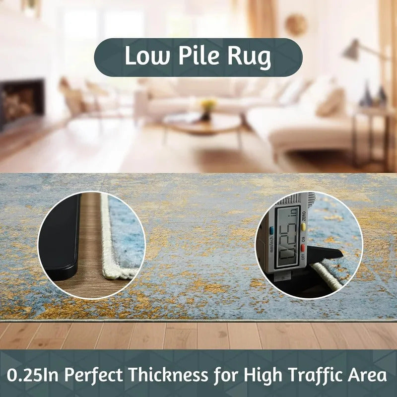 NOAHAS Faux Cashmere Printed Carpet Abstract Collection Rugs Soft Modern Rugs Living Room Bedroom Home Decor Indoor Rugs