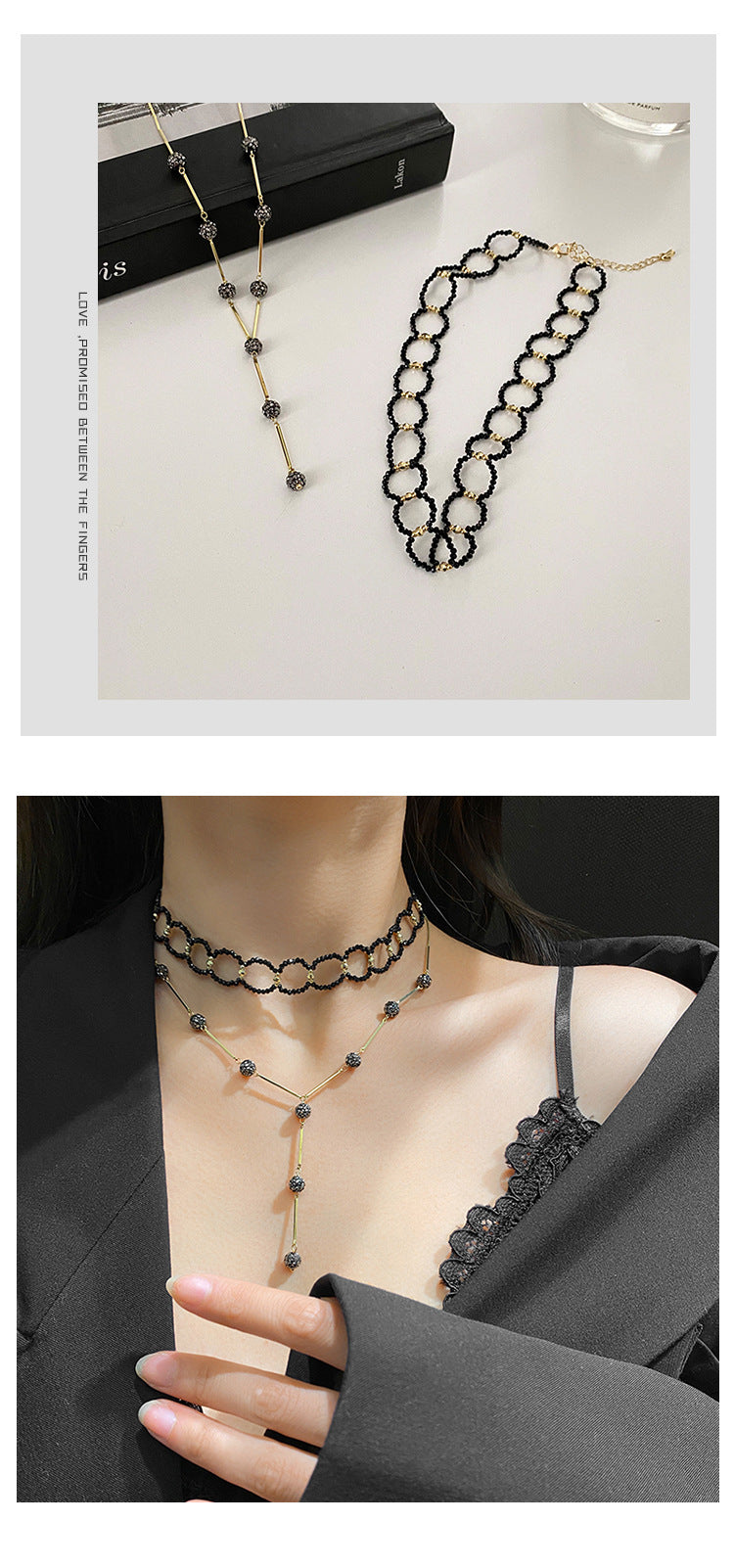 Y-type necklace 2025 new clavicle chain collar braided neck chain