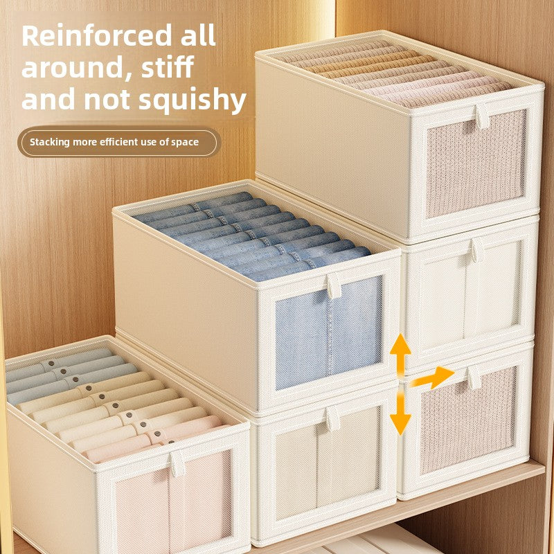 Oxford Cloth Window Bedroom Clothing Storage Box with Lid Household Clothes Dustproof Storage Bin Large Balcony Organizer Box