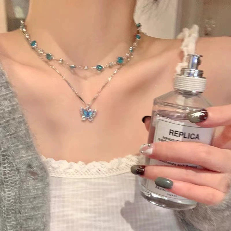 Vintage Star Double Layer Stacked Necklace for Women Creative Niche Light Luxury Personality Versatile Clavicle Chain High-end Sense Accessories Trend