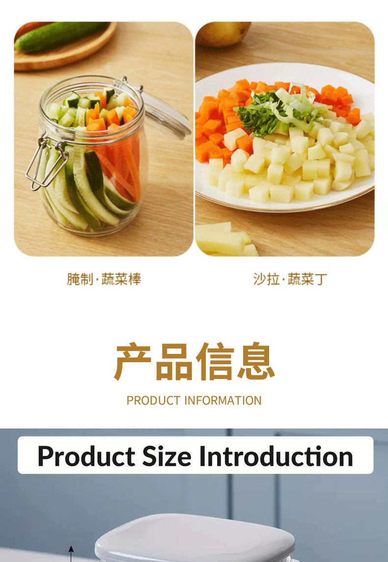 French Fry Cutter Radish Cucumber Dicer Household Multi-Functional Vegetable Cutter Tomato Apple Divider