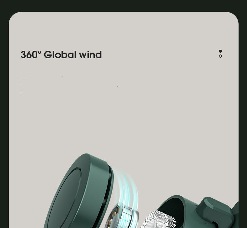 Clip-on Small Fan Quiet USB Portable Mini Neck Hanging Fan Desktop Handheld Fan