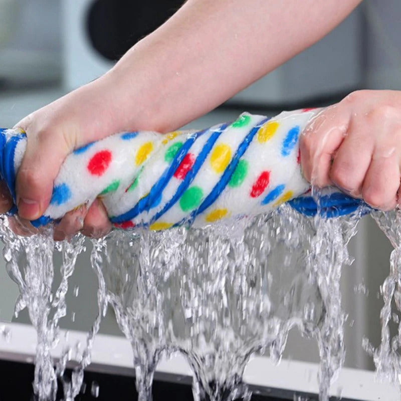 10PCS Microfiber Cleaning Cloth Thickened Dish Towel High Absorbent Scouring Kitchen Washing Dish Rags Household Wipe Towels
