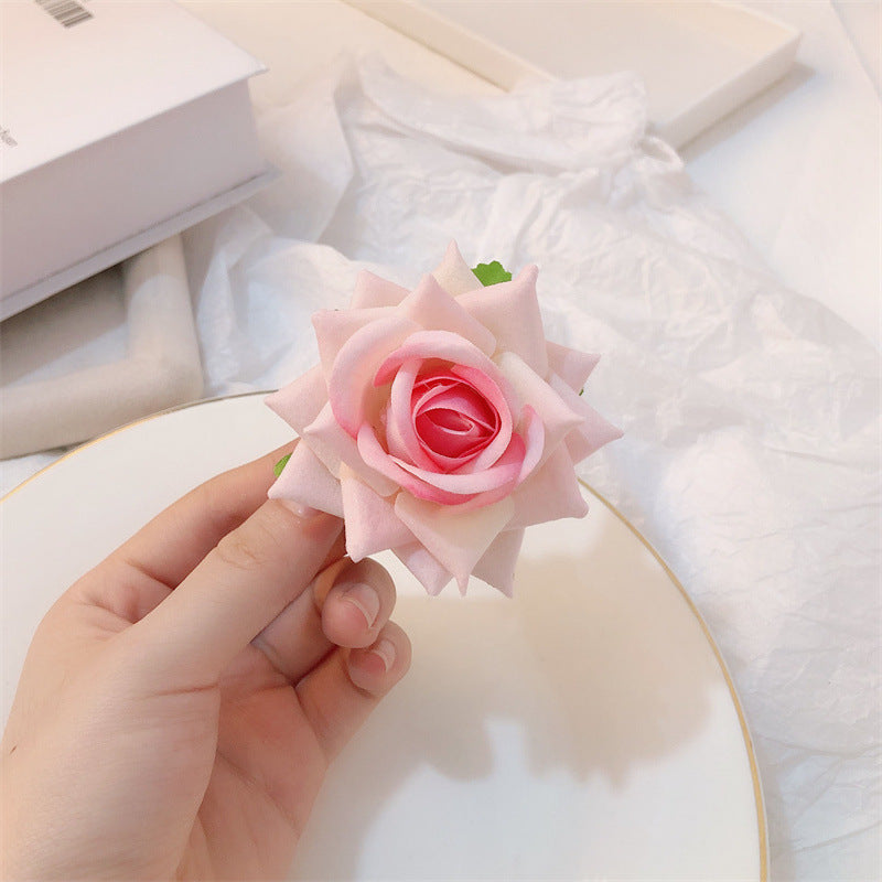 Vacation Organza Flower Hair Clip Travel Outing Hair Accessories Atmosphere Clip Duckbill Clip Hairpin Side Clip Hair Ornament