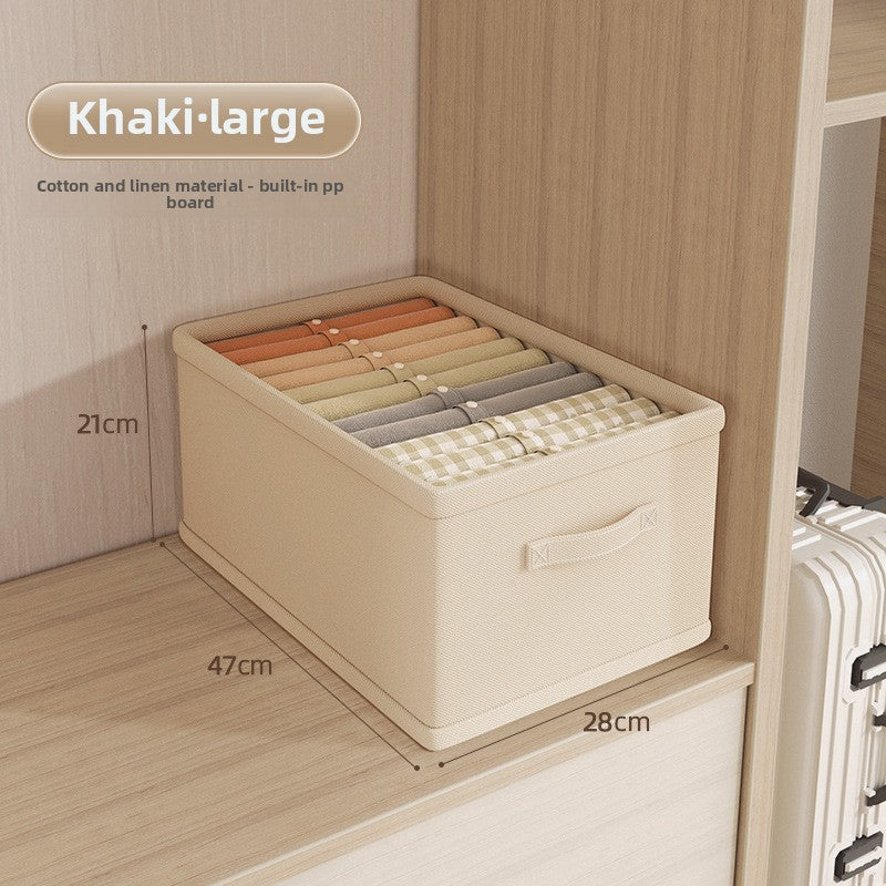 Drawer Style Wardrobe Storage Box Household Fabrics Clothes Pants without Lid Storage Cotton and Linen Storage Storage Basket Box